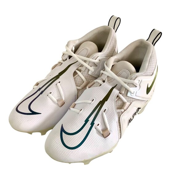 Nike Alpha Menace Pro 3 Football Cleats CT6649-105 11.5 White Gold Performance - Picture 1 of 11